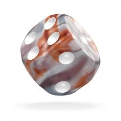 Oakie Doakie Dice Tabletop Oakie Doakie 16mm D6 Set Of 12 - Gemdice, Silver Rust
