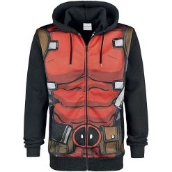 Marvel Film & TV Deadpool Mens Sublimation Zipper Hoodie