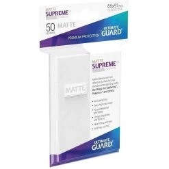 Tabletop Ultimate Guard Supreme UX Sleeves: Standard Size Matte White (50)