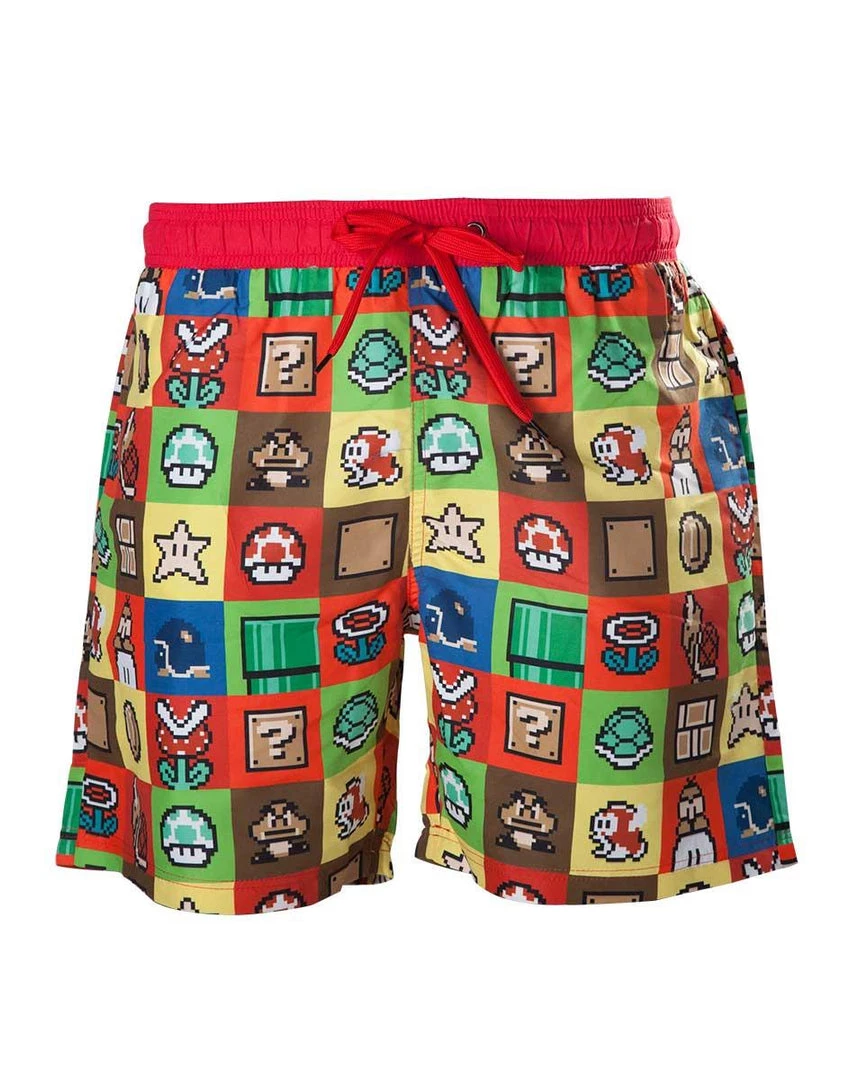 Super Mario Icons Swimshorts 3 Super Mario Icons Swimshorts