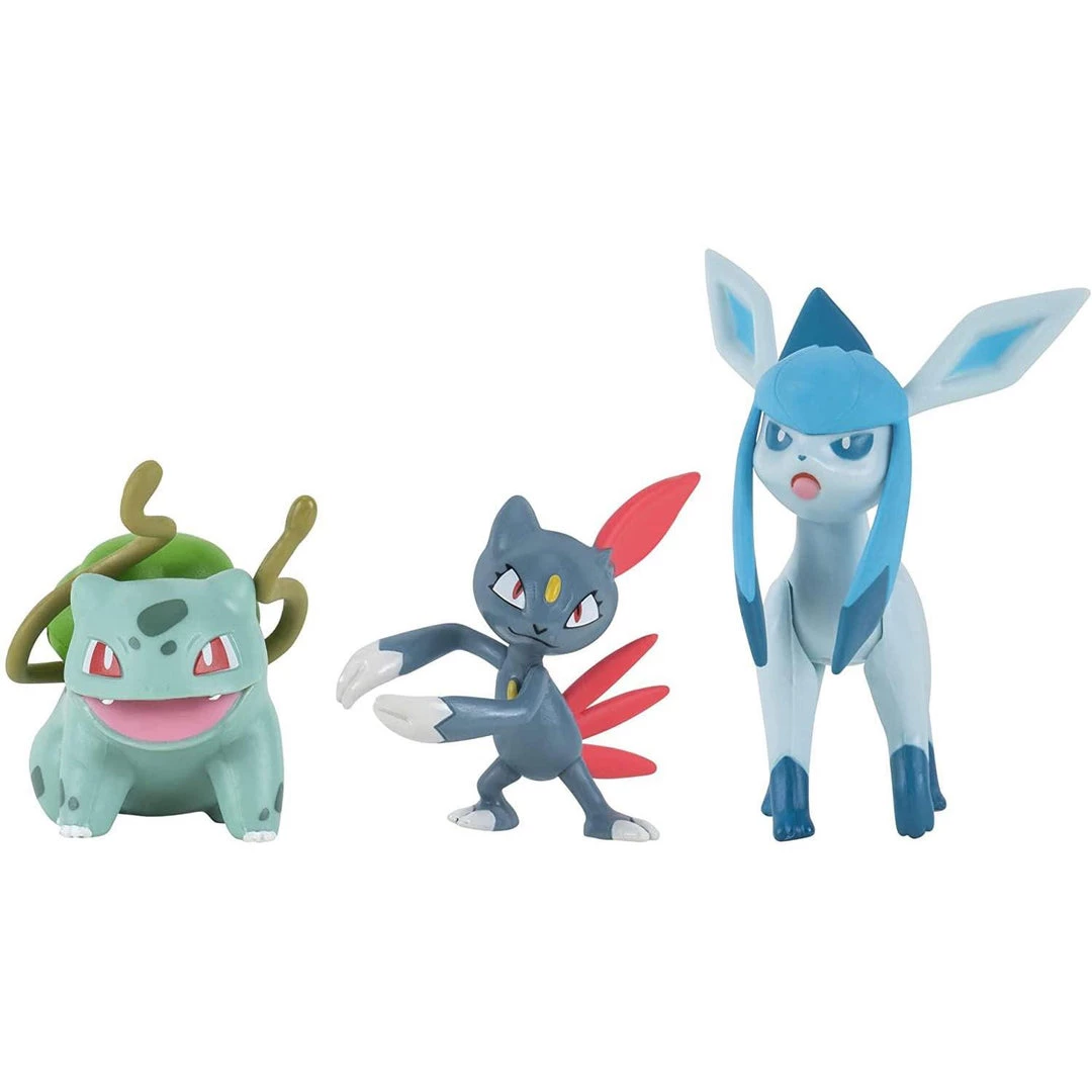 Pokemon Toys & Figures Bulbasaur Sneasel & Glaceon Battle Figurines 8 Pokemon Toys & Figures Bulbasaur Sneasel & Glaceon Battle Figurines