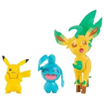 Pokemon Toys & Figures Battle Figurine Set - Pikachu, Wynaut And Leafeon 4 Pokemon Toys & Figures Battle Figurine Set - Pikachu, Wynaut And Leafeon