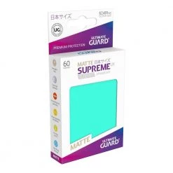 Tabletop Ultimate Guard Supreme UX Sleeves: Japanese Size Matte Turquoise (60)