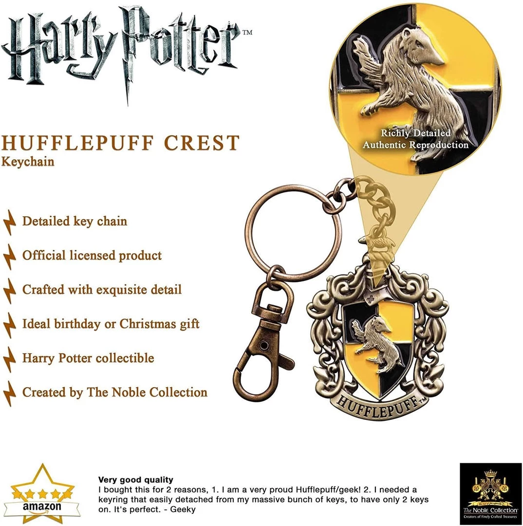 Harry Potter Hufflepuff 3D Crest Keychain Film & TV 4 Harry Potter Hufflepuff 3D Crest Keychain Film & TV