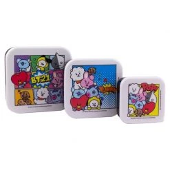 BTS BT21 Set Of 3 Snack Boxes Home & Gifts