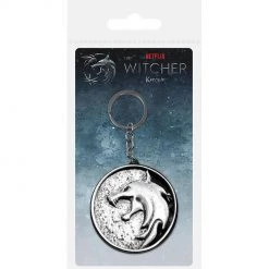 The Witcher Wolf Metal Keychai Gaming