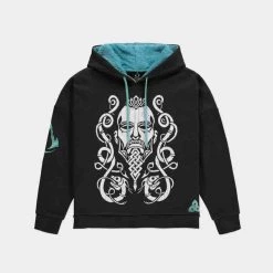 Assassin's Creed: Black Teddy Hood Face Logo Hoodie Gaming