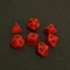 Chessex: Opaque Poly 7 Set - Red/Black 1 Chessex: Opaque Poly 7 Set - Red/Black